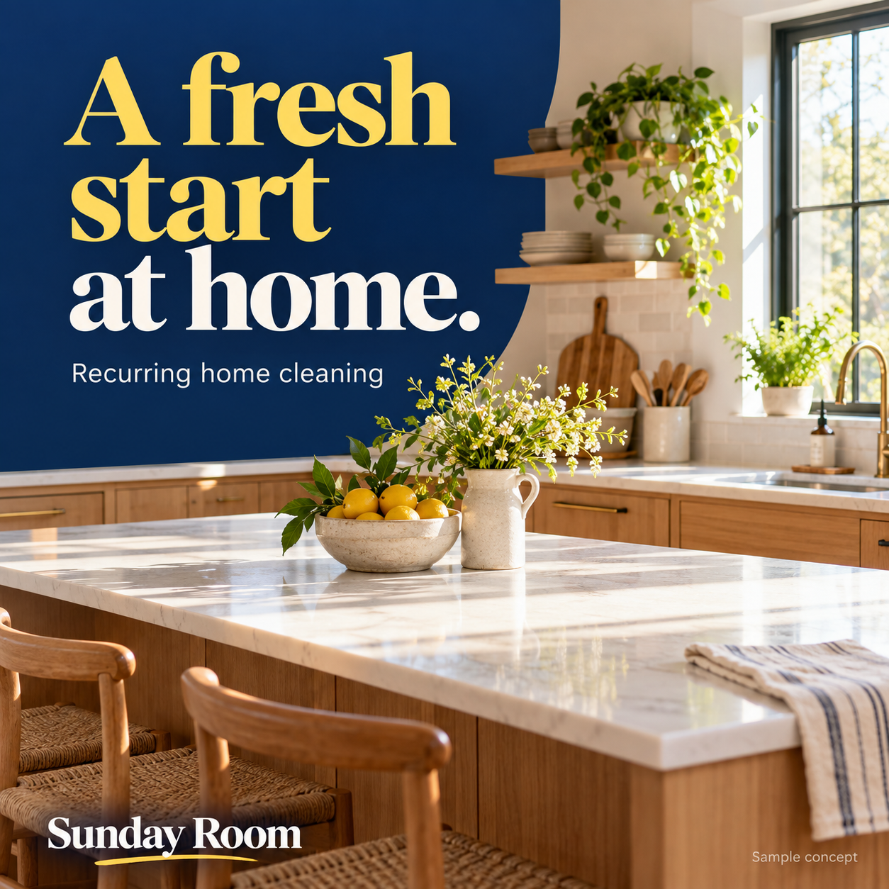 Sample recurring-cleaning ad: A fresh start at home